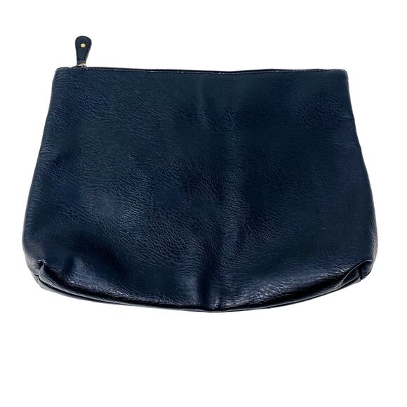 Free People Vegan Leather Tablet Bag Pouch Not Padded Casual Top Zip Black - Picture 1 of 4